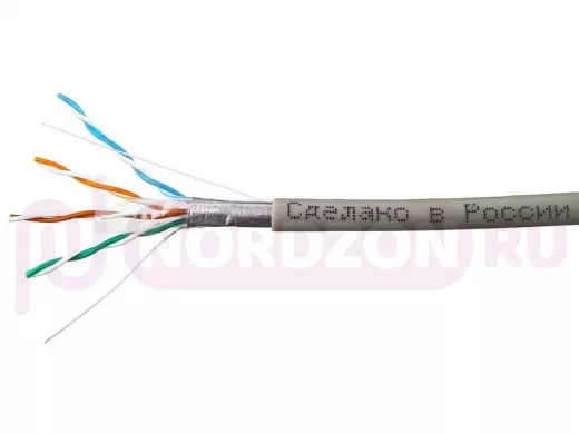 Кабель SkyNet Light FTP indoor 4x2x0,46, медный, FLUKE TEST, кат.5e, однож., 100 м, box, серый CSL-F