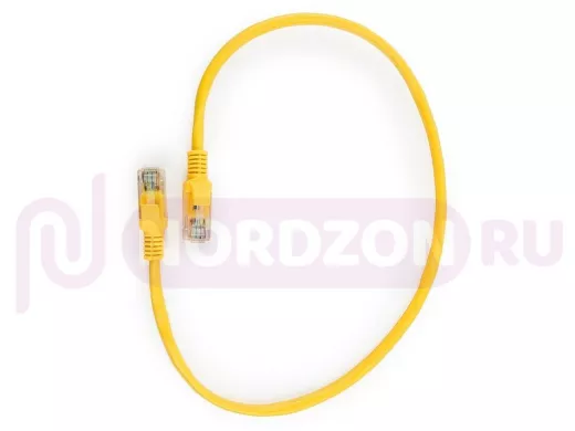 Патч-корд Cablexpert PP10-0.5M/Y кат.5e, 0.5м, медный UTP литой, многожильный (жёлтый) PP10-0.5M/Y