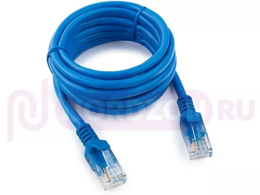 Патч-корд Cablexpert PP10-2M/B кат.5e, 2м, медный UTP литой, многожильный (синий) PP10-2M/B