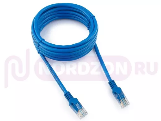 Патч-корд Cablexpert PP10-3M/B кат.5e, 3м, медный UTP литой, многожильный (синий) PP10-3M/B