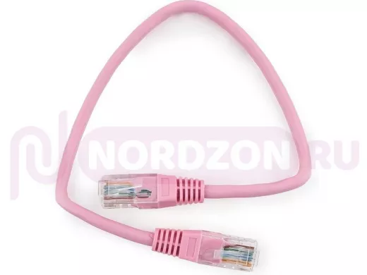 Патч-корд Cablexpert PP12-0.25M/RO кат.5e, 0.25м, UTP, литой, многожильный (розовый) PP12-0.25M/RO