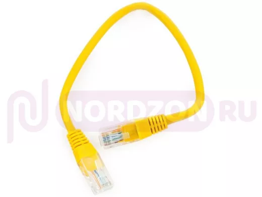 Патч-корд Cablexpert PP12-0.25M/Y кат.5e, 0.25м, UTP, литой, многожильный (жёлтый) PP12-0.25M/Y