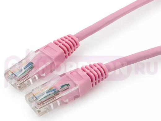 Патч-корд Cablexpert PP12-1M/RO кат.5e, 1м, UTP литой, многожильный (розовый) PP12-1M/RO