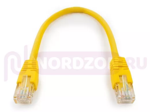 Патч-корд Cablexpert PP6U-0.25M/Y кат.6, 0.25м, UTP, литой, многожильный (жёлтый) PP6U-0.25M/Y