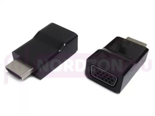 Переходник HDMI штекер / VGA гнездо Cablexpert A-HDMI-VGA-001, 19M/15F A-HDMI-VGA-001 из HDMI в VGA