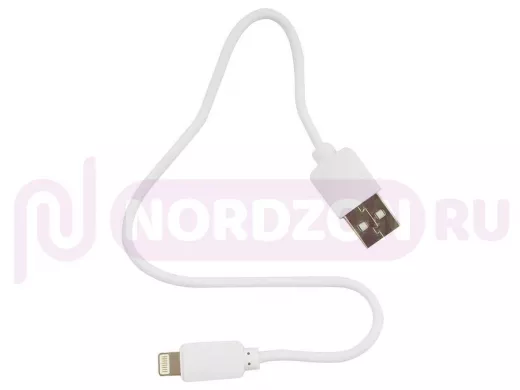 Шнур USB / Lightning (iPhone) Гарнизон GCC-USB2-AP2-0.3M-W AM/Lightning, 0.3м, белый,