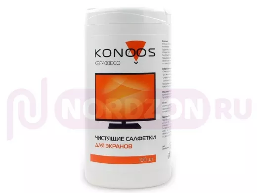 KBF-100ECO Салфетки для ЖК-экранов в банке, 100 шт. KBF-100ECO
