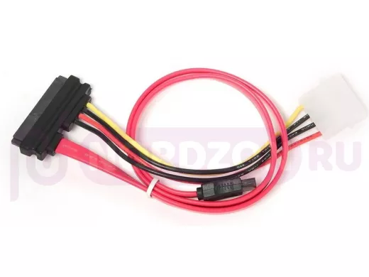 Кабель Combo SATA Cablexpert CC-SATA-C1, molex+SATA/SATA, 15pin+7pin, (длина инт - 35см, питание - 1