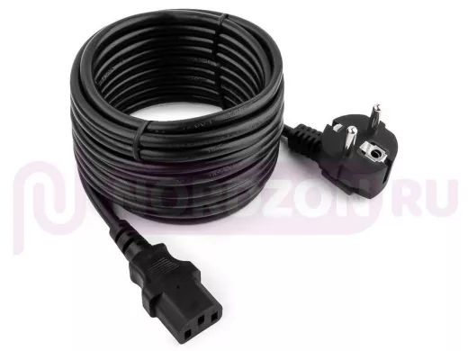 Кабель питания 5м Cablexpert PC-186-VDE-5M, Schuko- C13, VDE, 10А, черный, с заземлением