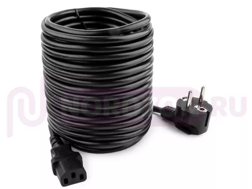 Кабель питания10м Cablexpert PC-186-VDE-10M "ABI-33670" Schuko- C13, VDE, 10А, черный, с заземлением