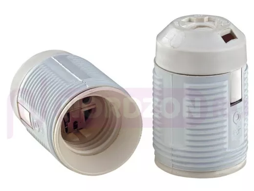 Патрон E27 подвесной фиг.резьба белый