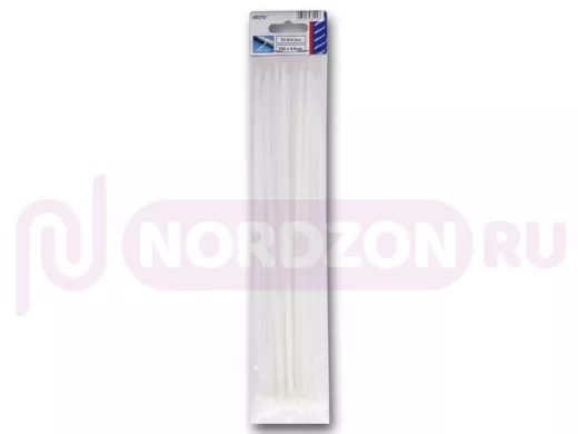 300х4,8мм кабельный хомут (стяжка) 25шт. Цвет: белый.