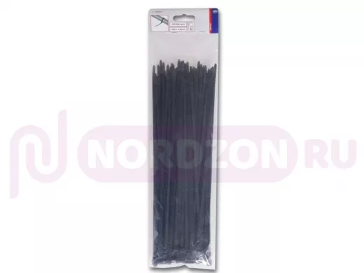 368х4,8мм кабельный хомут (стяжка) 100шт. Цвет: черный.