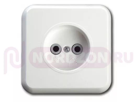 Розетка  АЛЬФА с/п 1-местная б/з , белый