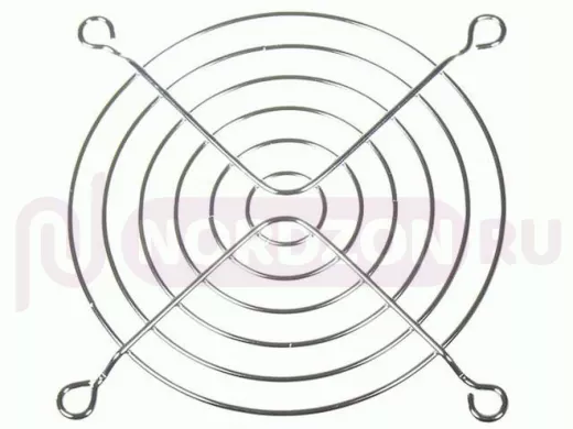 Решётка вентилятора: 92 х 92 мм (6 колец, 4 отв, метал, хром) K-G09A06-4HA