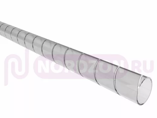 Кабельный спиральный бандаж (монтажная лента) диаметр 15 мм, длина 2 м, прозрачный (SWB-15)  REXANT