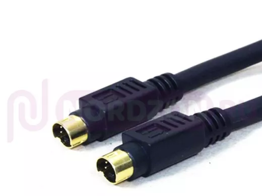 BW1121  Видеокабель S-VHS GOLD вилка/S-VHS GOLD вилка, 1.0м (шт.)  4pin