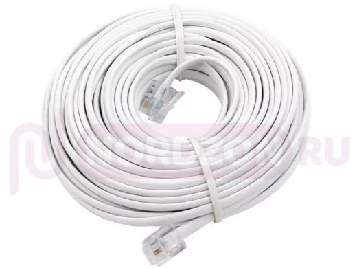 Телефонный удлинитель евро 15м  белый