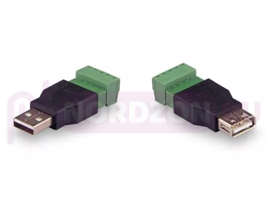 Комплект для передачи USB по витой паре USB(male)-USB(female)