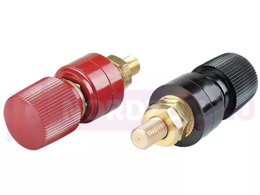 Клеммы для сварочника 8мм. JS-555, пара, (цена за две штуки разного цвета)