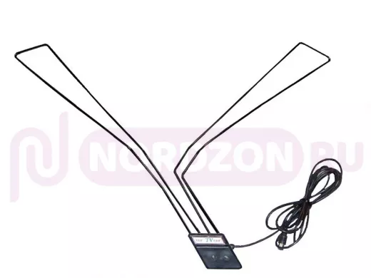 "VHF-TV-UHF  BLACK" автомобильная желобковая телевиз DVB-T2 антенна; цвет чёрный; 2,5метра;штекер ТВ