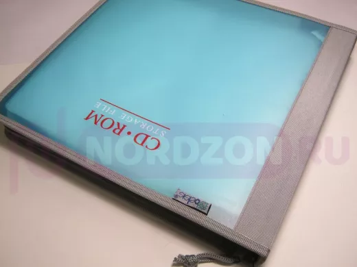 BB0796/2 Папка-скоросшиватель для компакт-дисков из голуб. пластика и серого нейл.