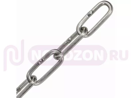 Цепь длиннозвенная, сварная, цинк DIN 763 8 мм (30 метров) цена за 1 метр