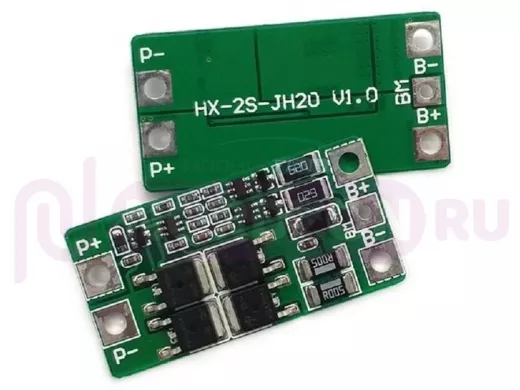 Контроллёр зар.-разр. для LifePO4 батарей, 2 ячейки, до 20А. С балансировкой HX-2S-JH19