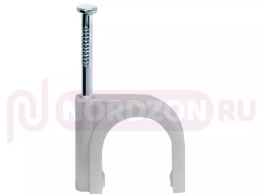 Скоба 12мм (40шт) тип А электроустановочная для круглого кабеля 