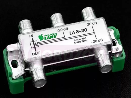 Ответвитель на 3 вых. 20db LA3-20  5-1000мГц