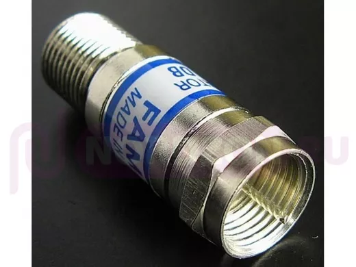 P02-12(F135-12) FAM-12   F-штекер / F-гнездо аттенюатор 12 дБ