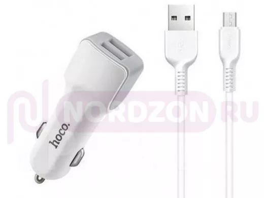 ЗУ в прикуриватель HOCO Z23 MicroUSB (2400mA,5V)
