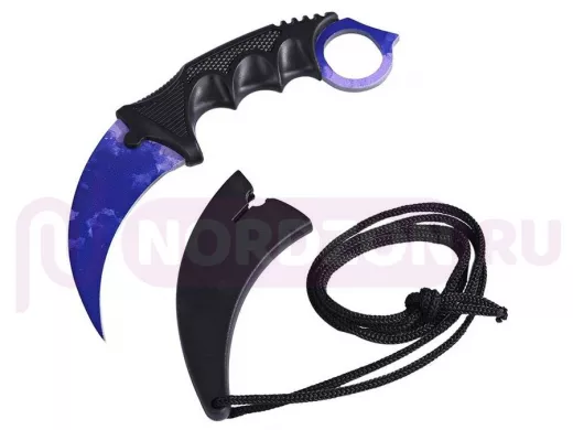 Нож Патриот PT-TRK13 (CS-212)  (Керамбит, волны синий)