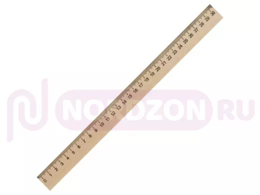 Линейка деревянная 30 см, 
