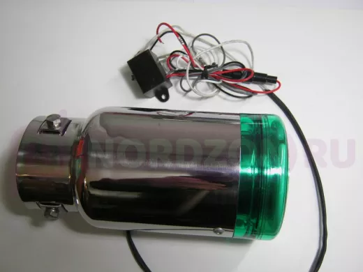 Насадка на глушитель 214N с зеленой подсветкой NEON