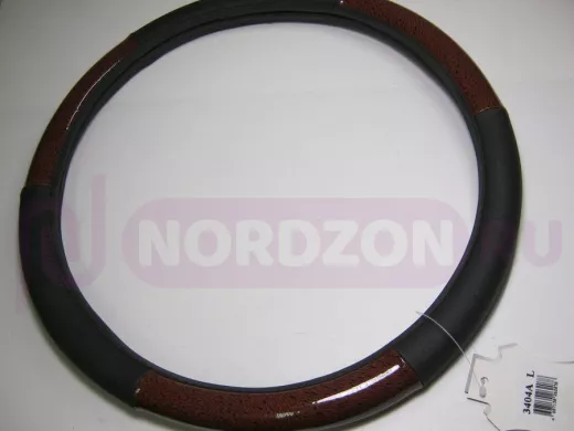 Оплетка на руль 40 см. L 3404A кожа черная+