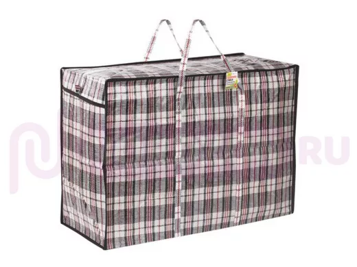 Сумка-баул хозяйственная, полипропилен, 80*60*35см,168 литров, черно-красная, 170г/м2 