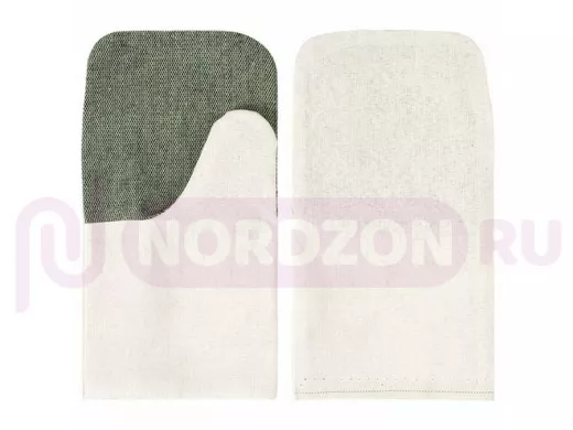 Рукавицы х/б, КОМПЛЕКТ 5 ПАР, плотность 380г/м2, брезентовый огнеупорный наладонник "BR-78231"