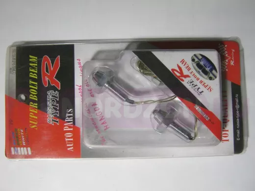 Болты номерного знака 2001-3 с подсветкой синий мигающий   00597