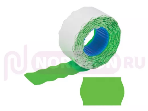 Этикет-лента 26*16мм волна, зеленая, КОМПЛЕКТ 5 рулонов по 800 шт. "BR-79134"