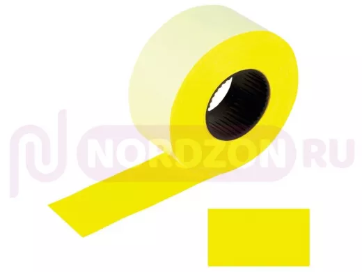 Этикет-лента 26*16мм прямоугольная, желтая, КОМПЛЕКТ 5 рулонов по 800 шт. "BR-79138"