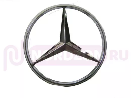 Эмблемма пластик в п/э знак MERCEDES хром 9x9 см 