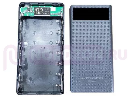 Корпус без аккумуляторов Power Bank для 7-ми аккум. 18650 с LED индикацией
