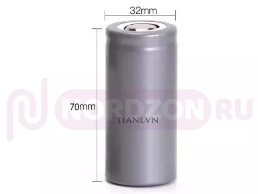 Аккумулятор 32650 6500мАч 3.2В  WTM 32700, 6500 мАч, LifePO4-аккумулятор 3,2В. ток 5С (30А.)