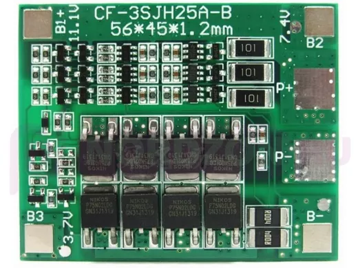 Контроллёр зар.-разр. для Li-ion батарей, 3 ячейки, до 25А.