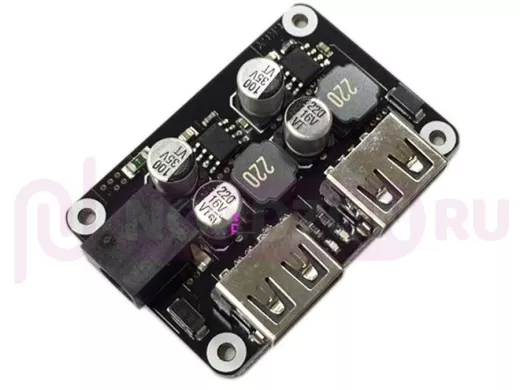 2-х канальный модуль быстрой зарядки USB 12V24V  QC2.0 QC3.0 в корпусе  