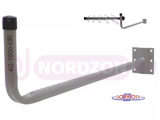 Кронштейн для крепления антенны на стене с вылетом 100см "4G-1000GR-83131" серый, диаметр трубы 22мм