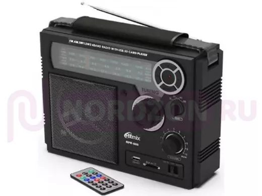 Радиоприемник RITMIX RPR-888, черный (1/12)