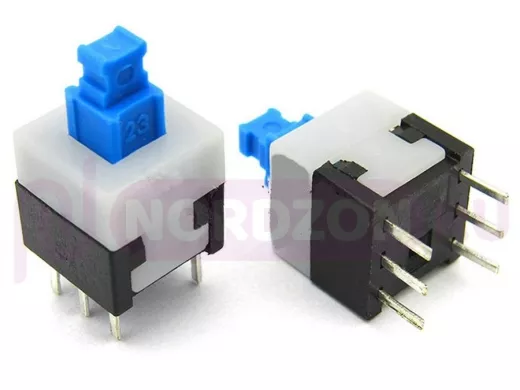 Кнопка с фиксацией на плату 8*8 мм.