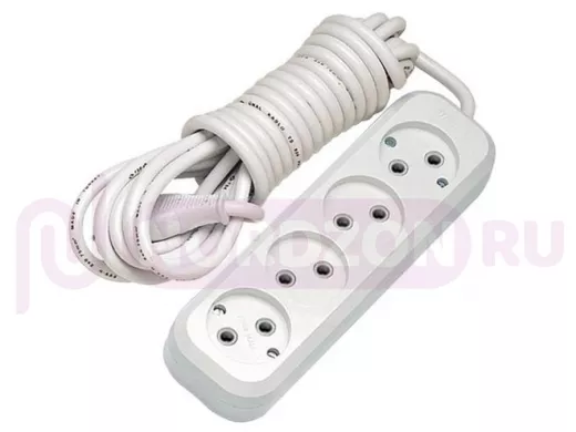 Сетевой удлинитель  MAKEL  без заземления 4 розетки, 10метров,  (Турция !)